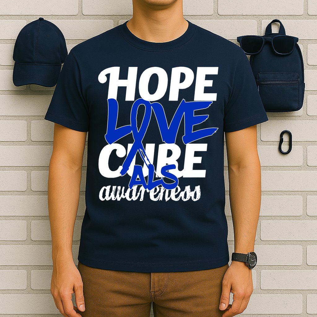 Hope Love Cure ALS Awareness T-Shirt