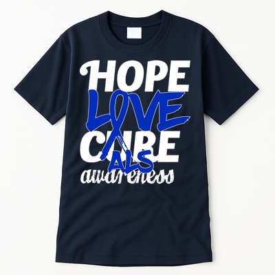 Hope Love Cure ALS Awareness Tall T-Shirt