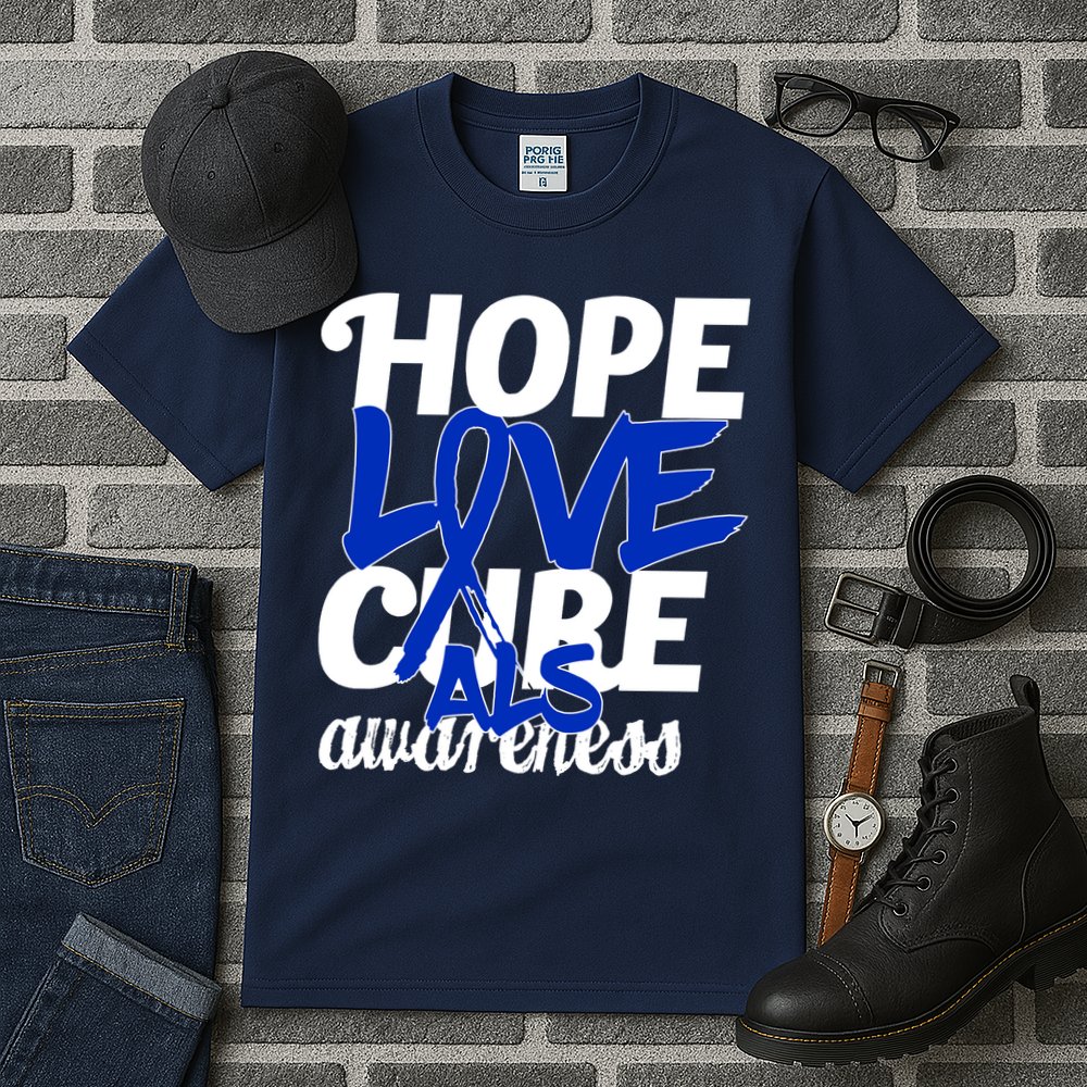 Hope Love Cure ALS Awareness Tall T-Shirt