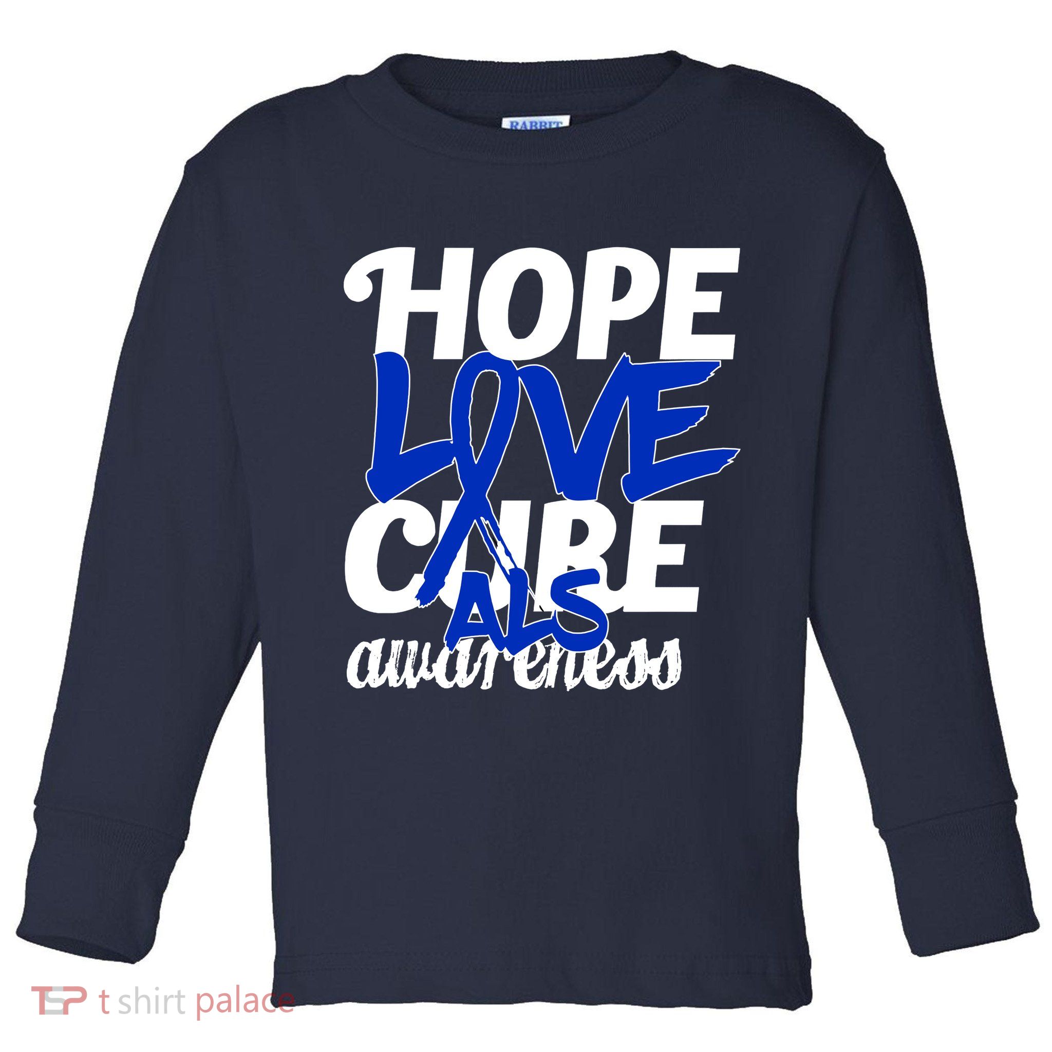 Hope Love Cure ALS Awareness Toddler Long Sleeve Shirt