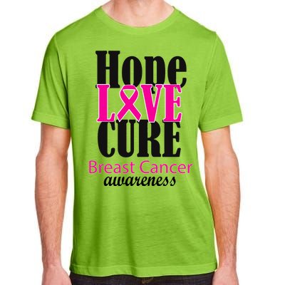 Hope Love Cure Breast Cancer Awareness Adult ChromaSoft Performance T-Shirt