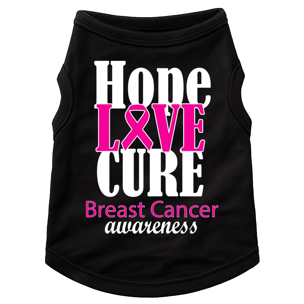 Hope Love Cure Breast Cancer Awareness Doggie Tank