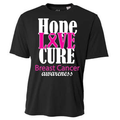 Hope Love Cure Breast Cancer Awareness Cooling Performance Crew T-Shirt