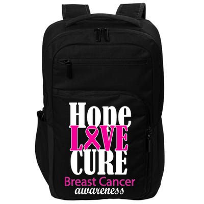 Hope Love Cure Breast Cancer Awareness Impact Tech Backpack