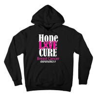 Hope Love Cure Breast Cancer Awareness Tall Hoodie