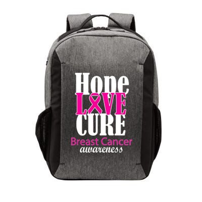 Hope Love Cure Breast Cancer Awareness Vector Backpack