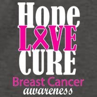 Hope Love Cure Breast Cancer Awareness Vector Backpack