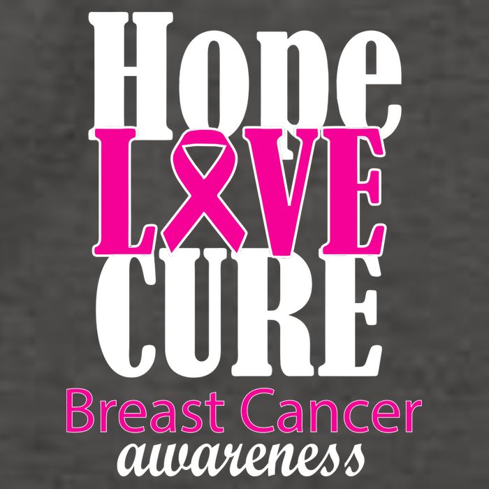 Hope Love Cure Breast Cancer Awareness Vector Backpack