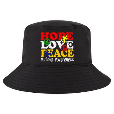 Hope Love Peace Autism Cool Comfort Performance Bucket Hat