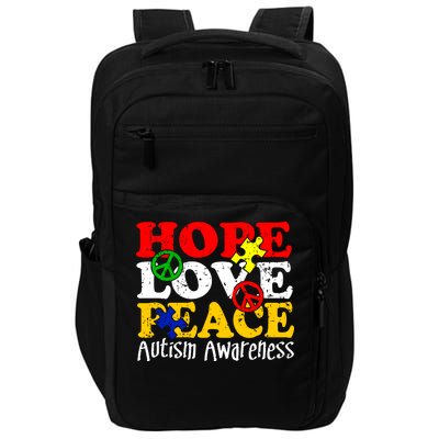 Hope Love Peace Autism Impact Tech Backpack