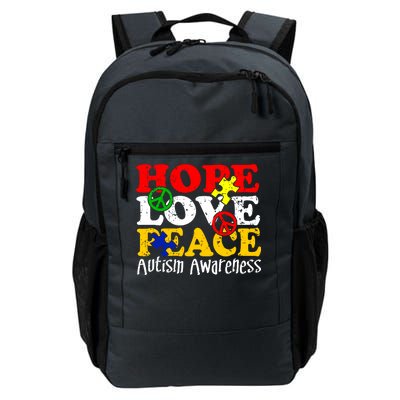 Hope Love Peace Autism Daily Commute Backpack