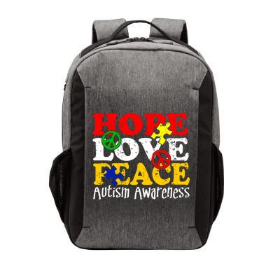 Hope Love Peace Autism Vector Backpack