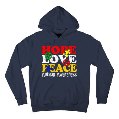 Hope Love Peace Autism Hoodie