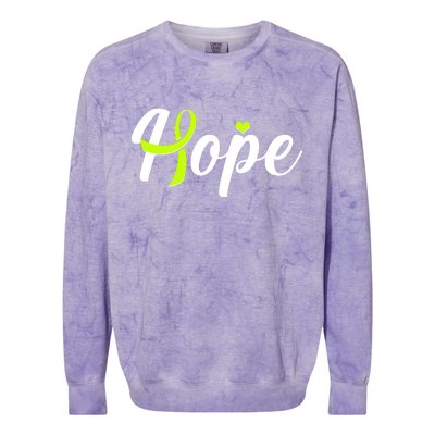 Hope Lymphoma Cancer Awareness Colorblast Crewneck Sweatshirt