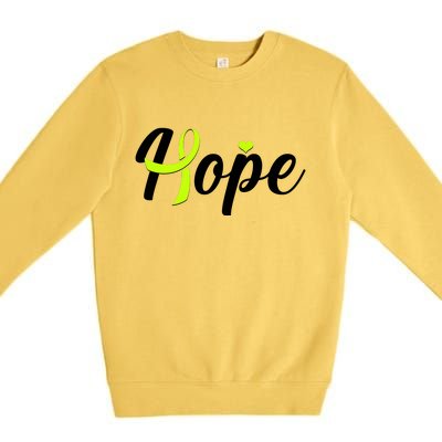 Hope Lymphoma Cancer Awareness Premium Crewneck Sweatshirt