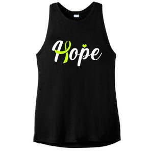 Hope Lymphoma Cancer Awareness Ladies PosiCharge Tri-Blend Wicking Tank