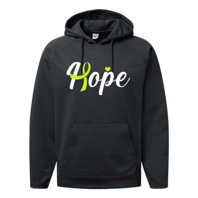 Hope Lymphoma Cancer Awareness Performance Fleece Hoodie