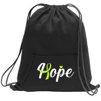 Hope Lymphoma Cancer Awareness Sweatshirt Cinch Pack Bag