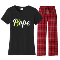 Hope Lymphoma Cancer Awareness Women's Flannel Pajama Set