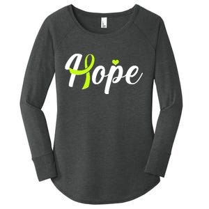 Hope Lymphoma Cancer Awareness Women's Perfect Tri Tunic Long Sleeve Shirt