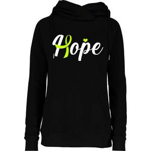 Hope Lymphoma Cancer Awareness Womens Funnel Neck Pullover Hood