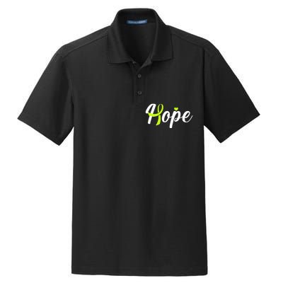 Hope Lymphoma Cancer Awareness Dry Zone Grid Polo