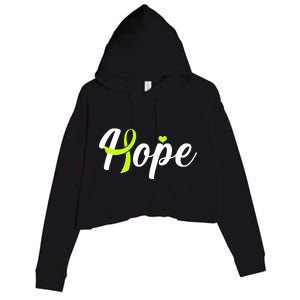 Hope Lymphoma Cancer Awareness Crop Fleece Hoodie