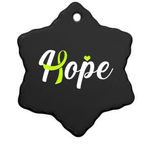 Hope Lymphoma Cancer Awareness Ceramic Star Ornament