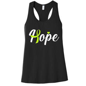 Hope Lymphoma Cancer Awareness Women's Racerback Tank