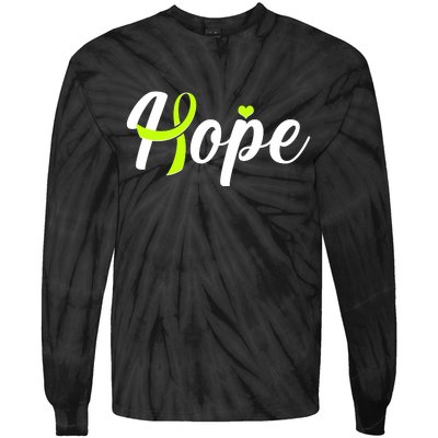 Hope Lymphoma Cancer Awareness Tie-Dye Long Sleeve Shirt