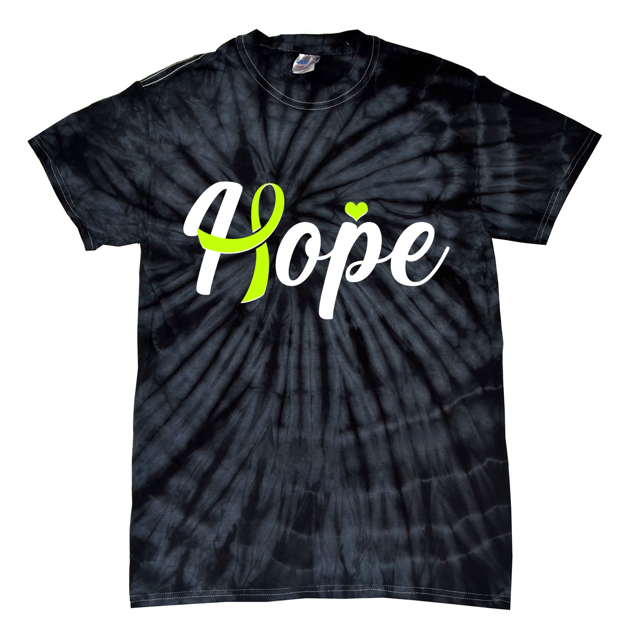Hope Lymphoma Cancer Awareness Tie-Dye T-Shirt