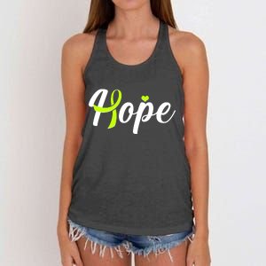 Hope Lymphoma Cancer Awareness Women's Knotted Racerback Tank