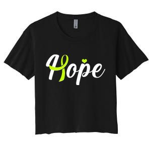 Hope Lymphoma Cancer Awareness Women's Crop Top Tee