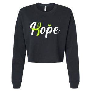 Hope Lymphoma Cancer Awareness Cropped Pullover Crew