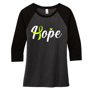 Hope Lymphoma Cancer Awareness Women's Tri-Blend 3/4-Sleeve Raglan Shirt