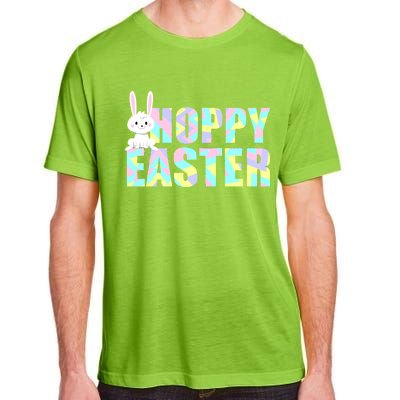 Hoppy Easter Colorful Happy Easter Bunny Adult ChromaSoft Performance T-Shirt