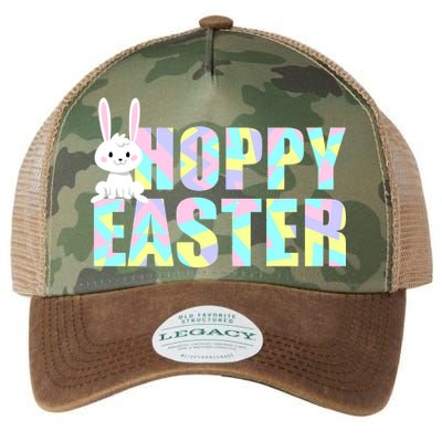 Hoppy Easter Colorful Happy Easter Bunny Legacy Tie Dye Trucker Hat