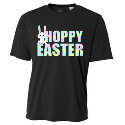 Hoppy Easter Colorful Happy Easter Bunny Cooling Performance Crew T-Shirt