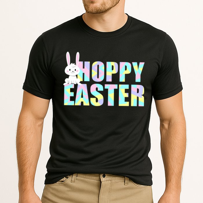 Hoppy Easter Colorful Happy Easter Bunny Performance Shirt