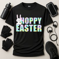 Hoppy Easter Colorful Happy Easter Bunny Performance Shirt