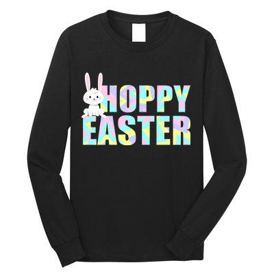 Hoppy Easter Colorful Happy Easter Bunny Long Sleeve Shirt