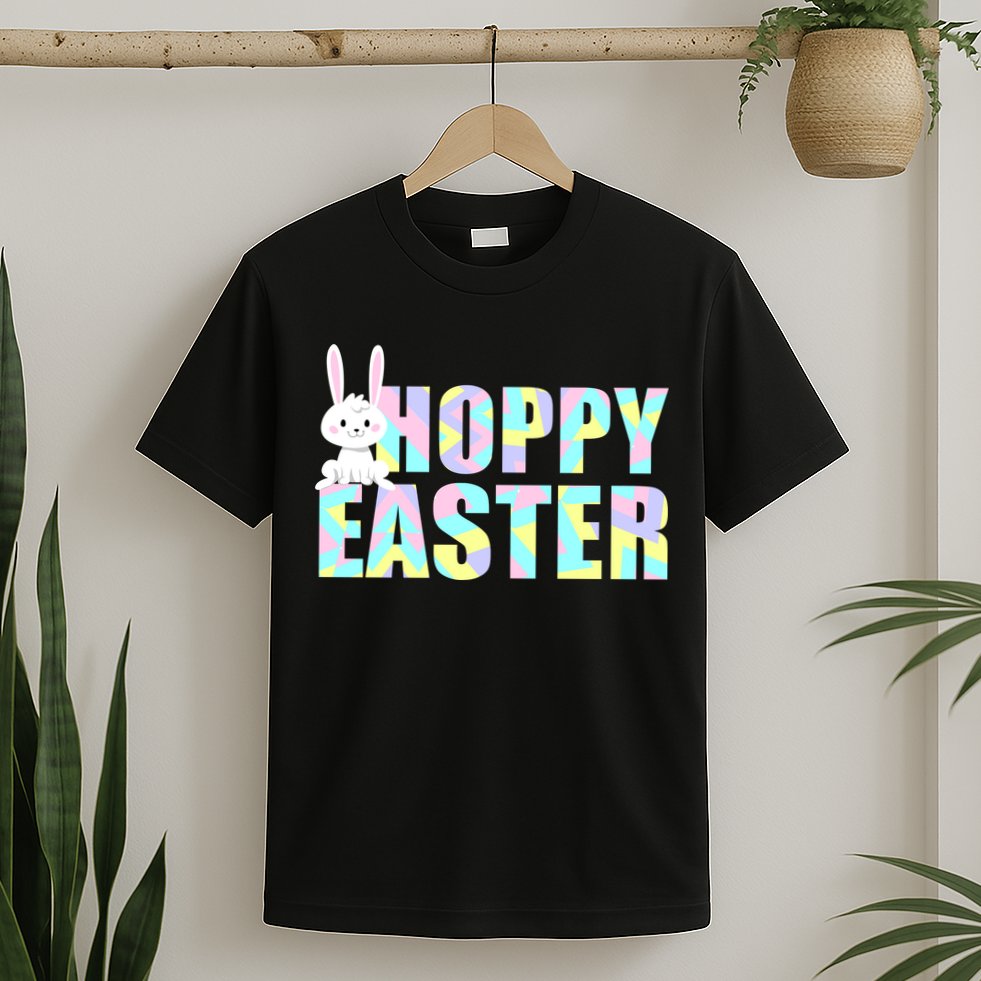 Hoppy Easter Colorful Happy Easter Bunny T-Shirt