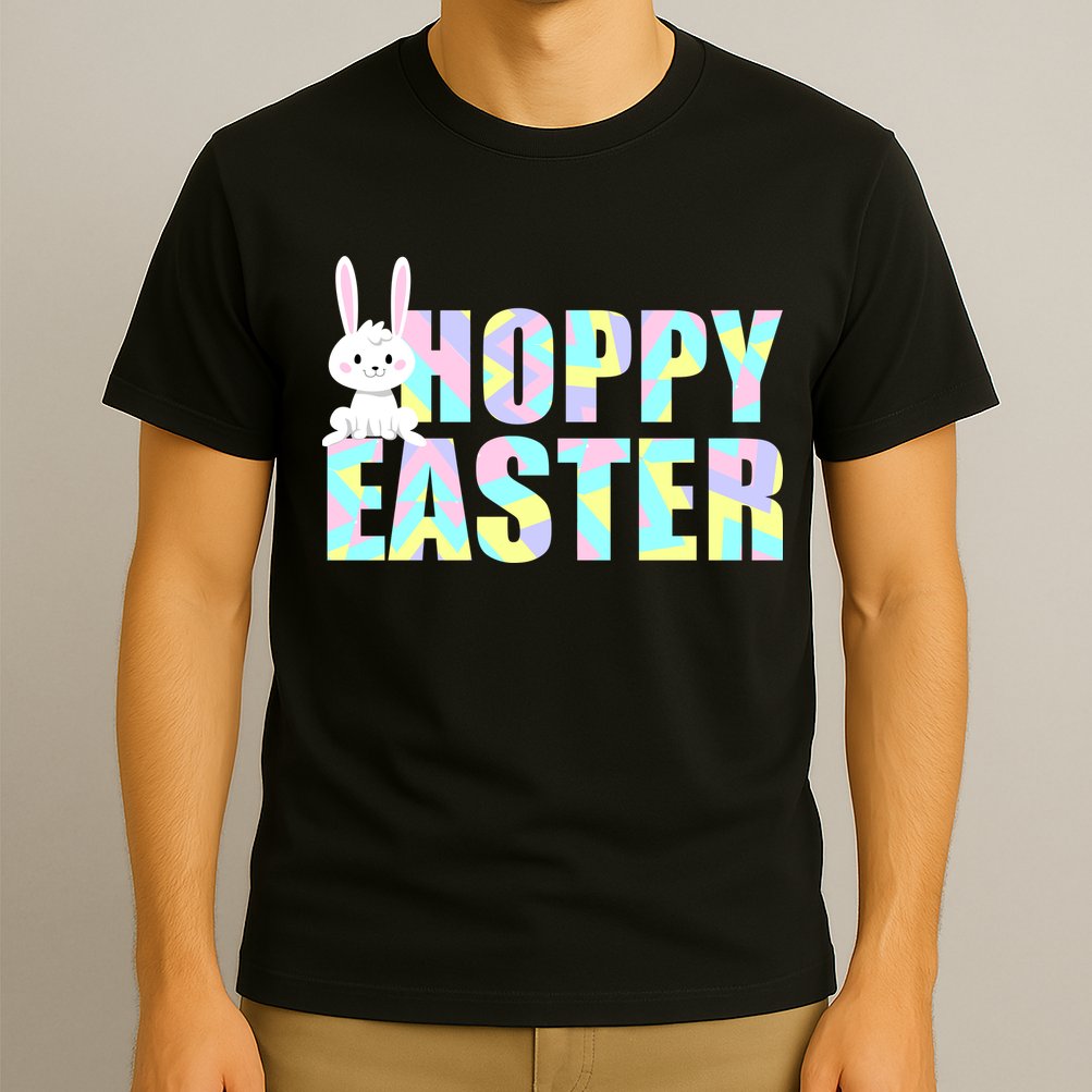 Hoppy Easter Colorful Happy Easter Bunny T-Shirt