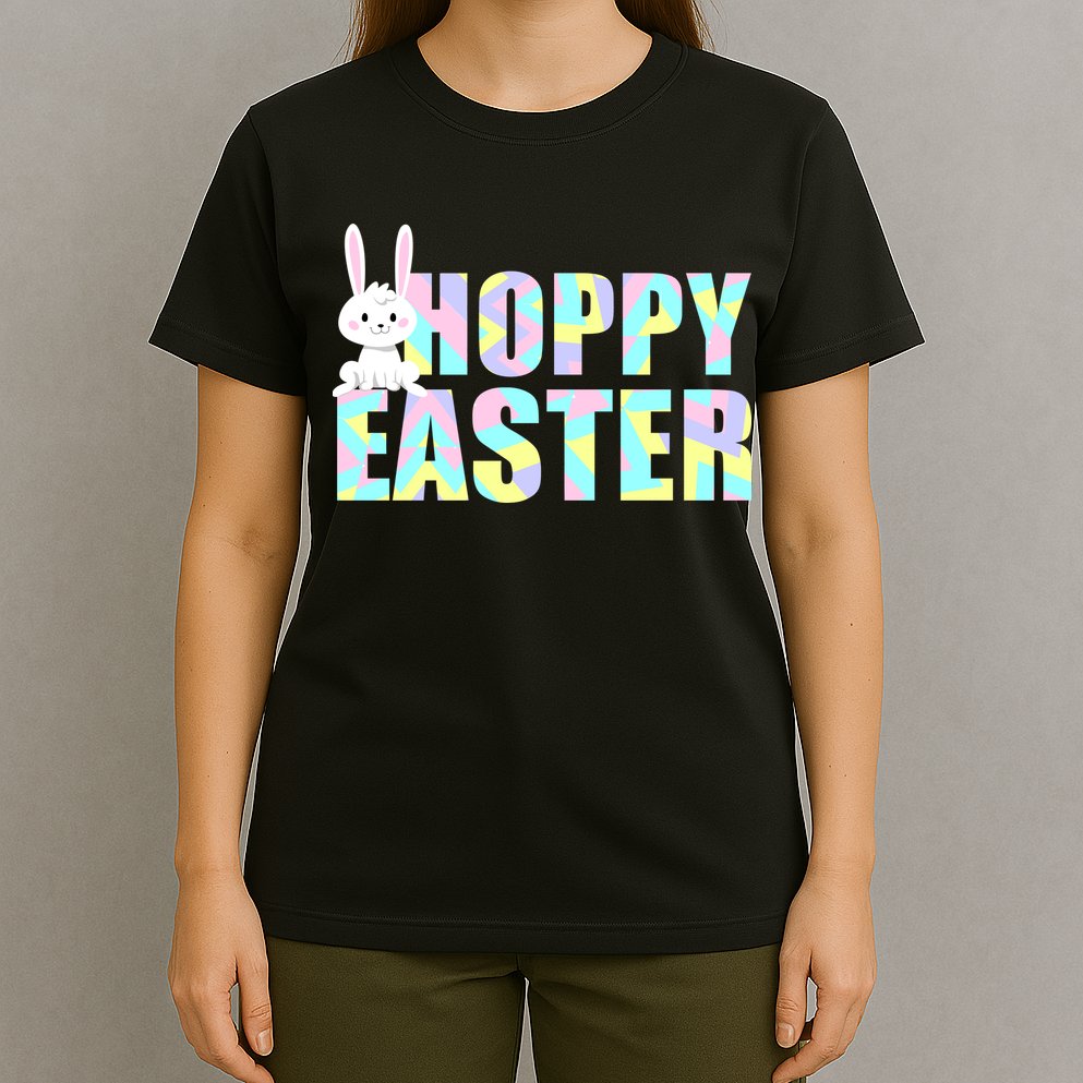 Hoppy Easter Colorful Happy Easter Bunny T-Shirt