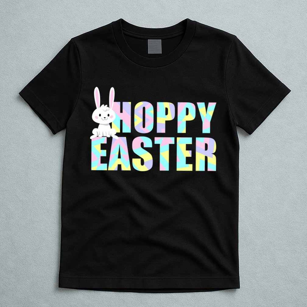 Hoppy Easter Colorful Happy Easter Bunny T-Shirt
