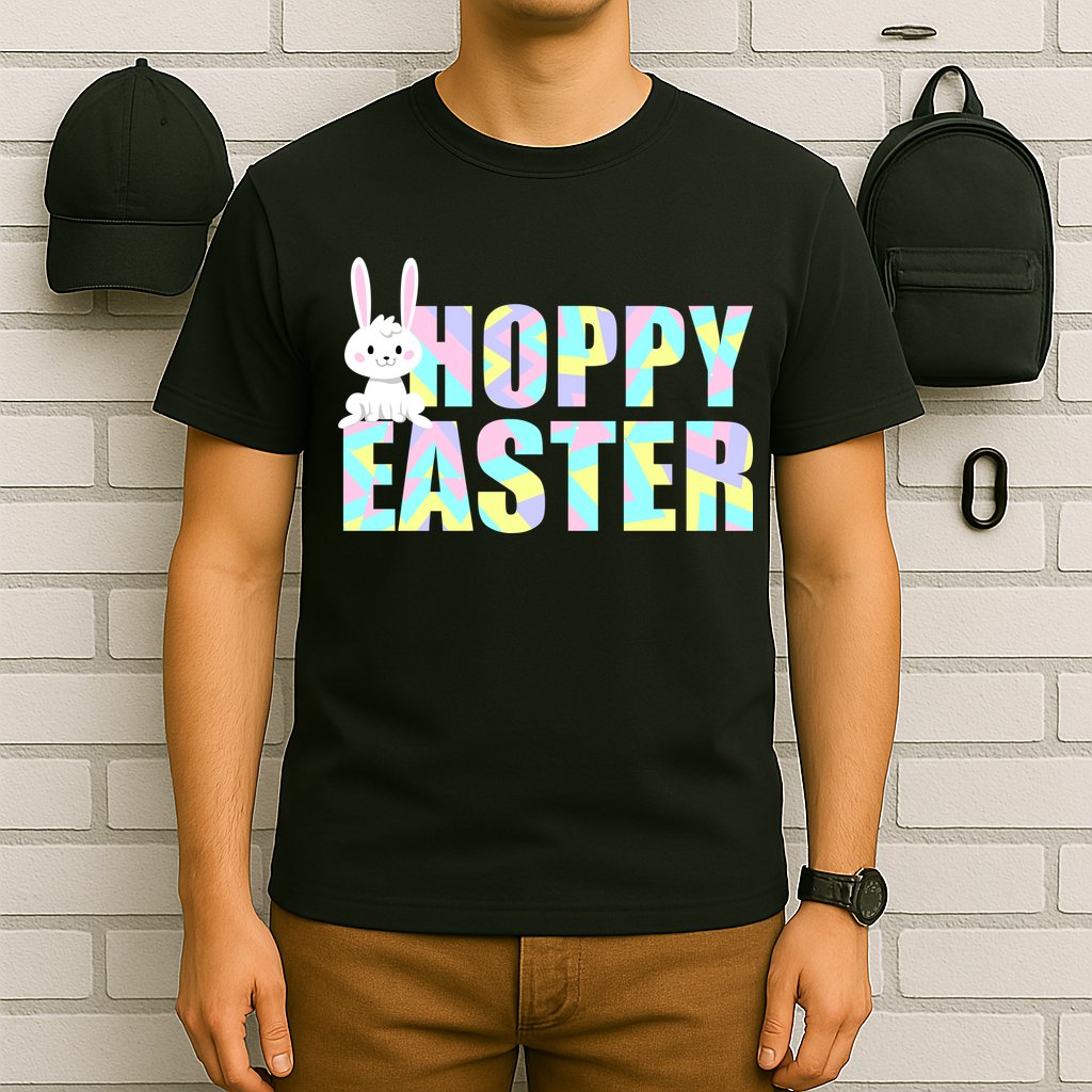 Hoppy Easter Colorful Happy Easter Bunny T-Shirt