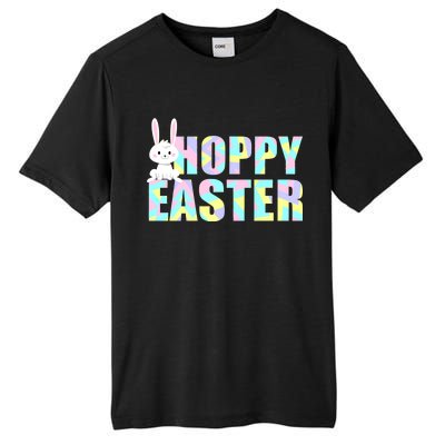 Hoppy Easter Colorful Happy Easter Bunny Tall Fusion ChromaSoft Performance T-Shirt