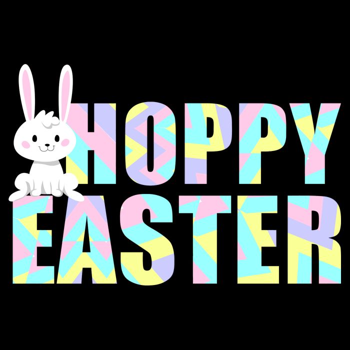 Hoppy Easter Colorful Happy Easter Bunny Drawstring Bag