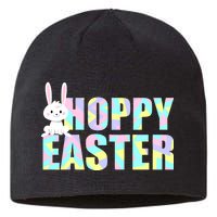 Hoppy Easter Colorful Happy Easter Bunny Sustainable Beanie