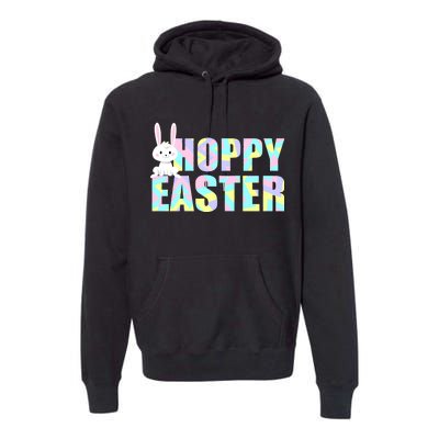 Hoppy Easter Colorful Happy Easter Bunny Premium Hoodie